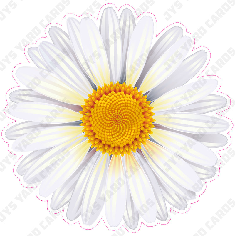 FLOWER: WHITE - Yard Card Signs by JYS International