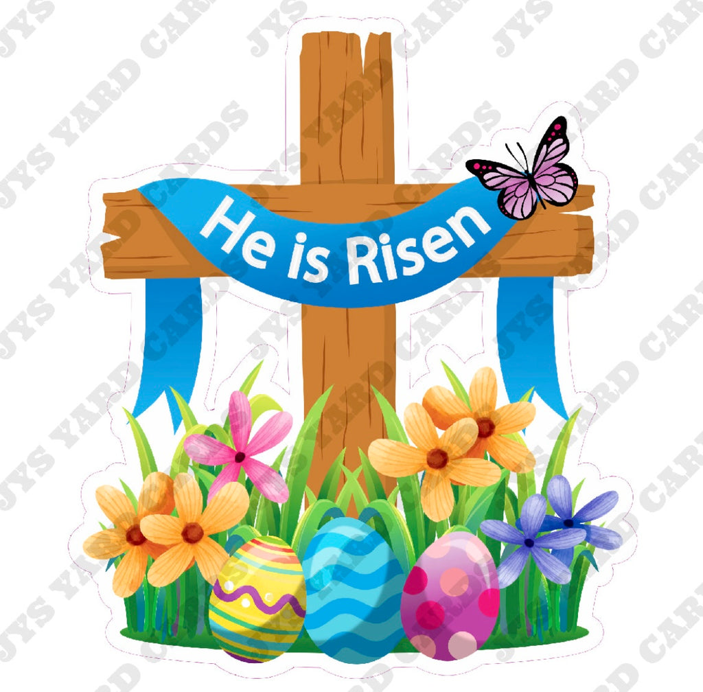 HE IS RISEN 2 - Yard Card Signs by JYS International