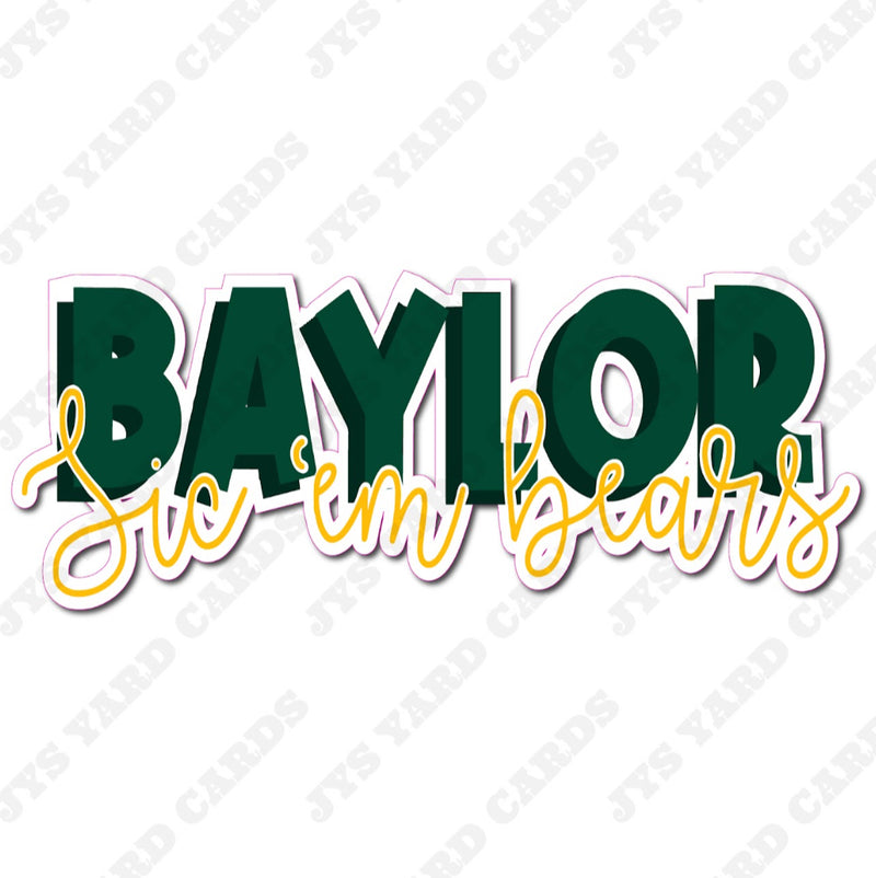 BAYLOR 4 - Yard Card Signs by JYS International