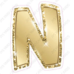 Single Letters: 23” Bouncy Metallic Gold - Yard Card Signs by JYS International