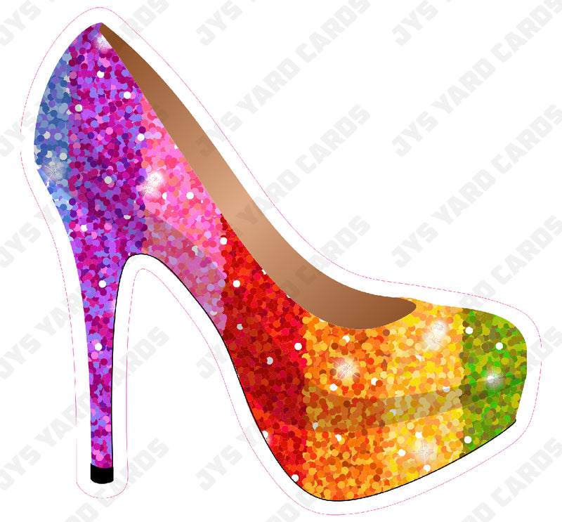 RAINBOW PATTERN: SHOES - Yard Card Signs by JYS International