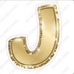 Single Letters: 23” Bouncy Metallic Gold - Yard Card Signs by JYS International