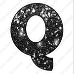 Single Letters: 12” Bouncy Glitter Black - Yard Card Signs by JYS International