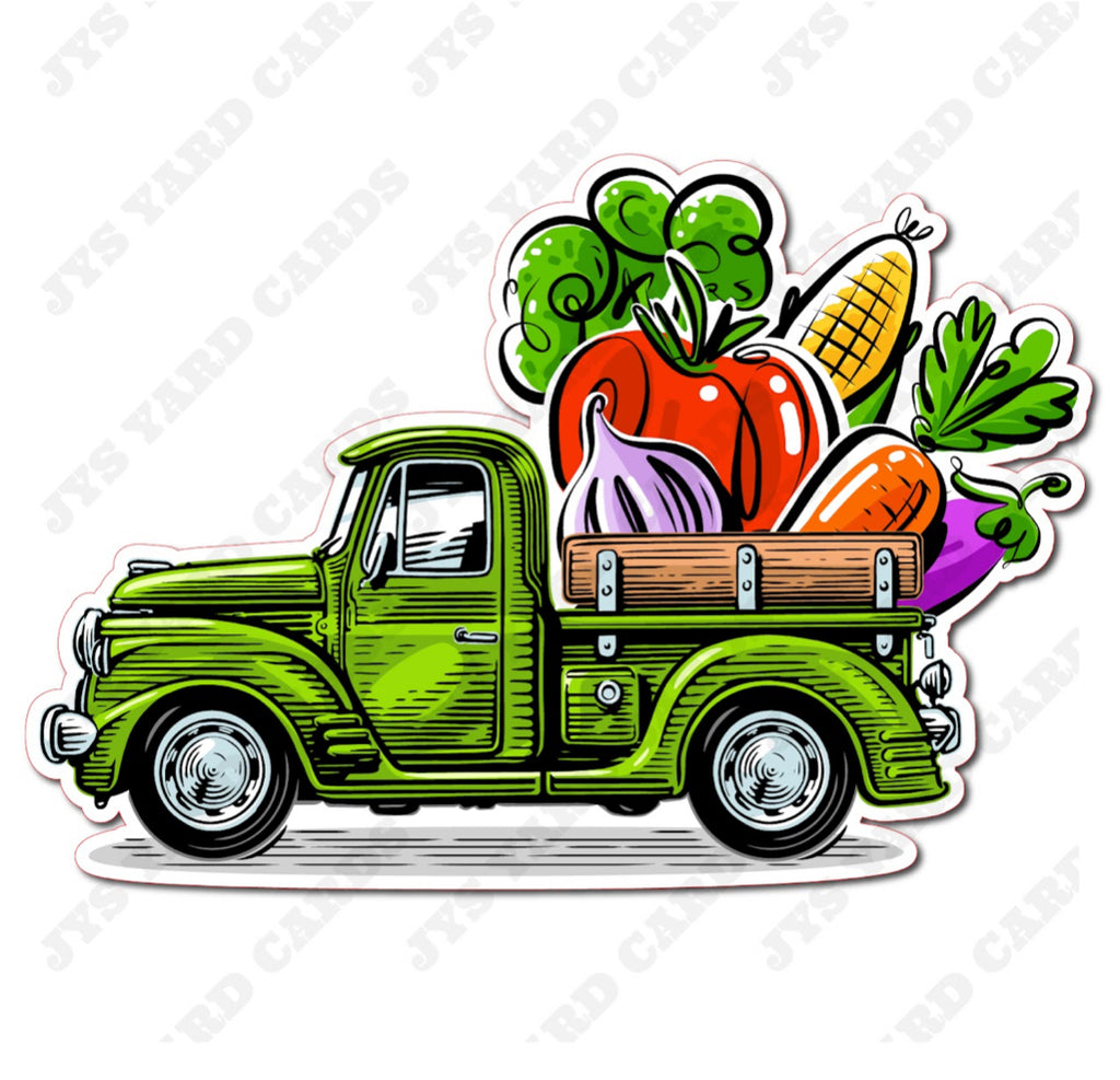 VEGGIE PICKUP 2 - Yard Card Signs by JYS International