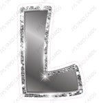 Single Letters: 23” Bouncy Metallic Silver - Yard Card Signs by JYS International