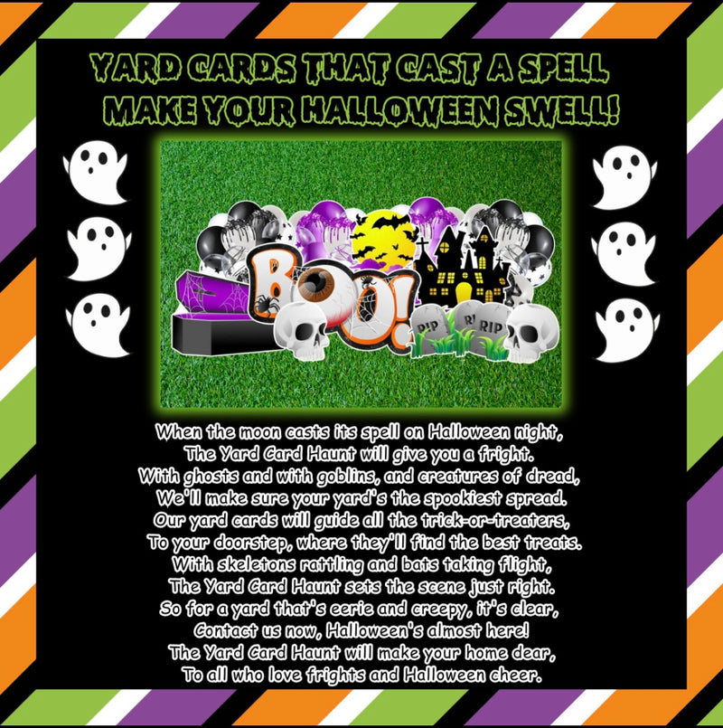 GRAVEYARD BOO: HALF SHEET - Yard Card Signs by JYS International