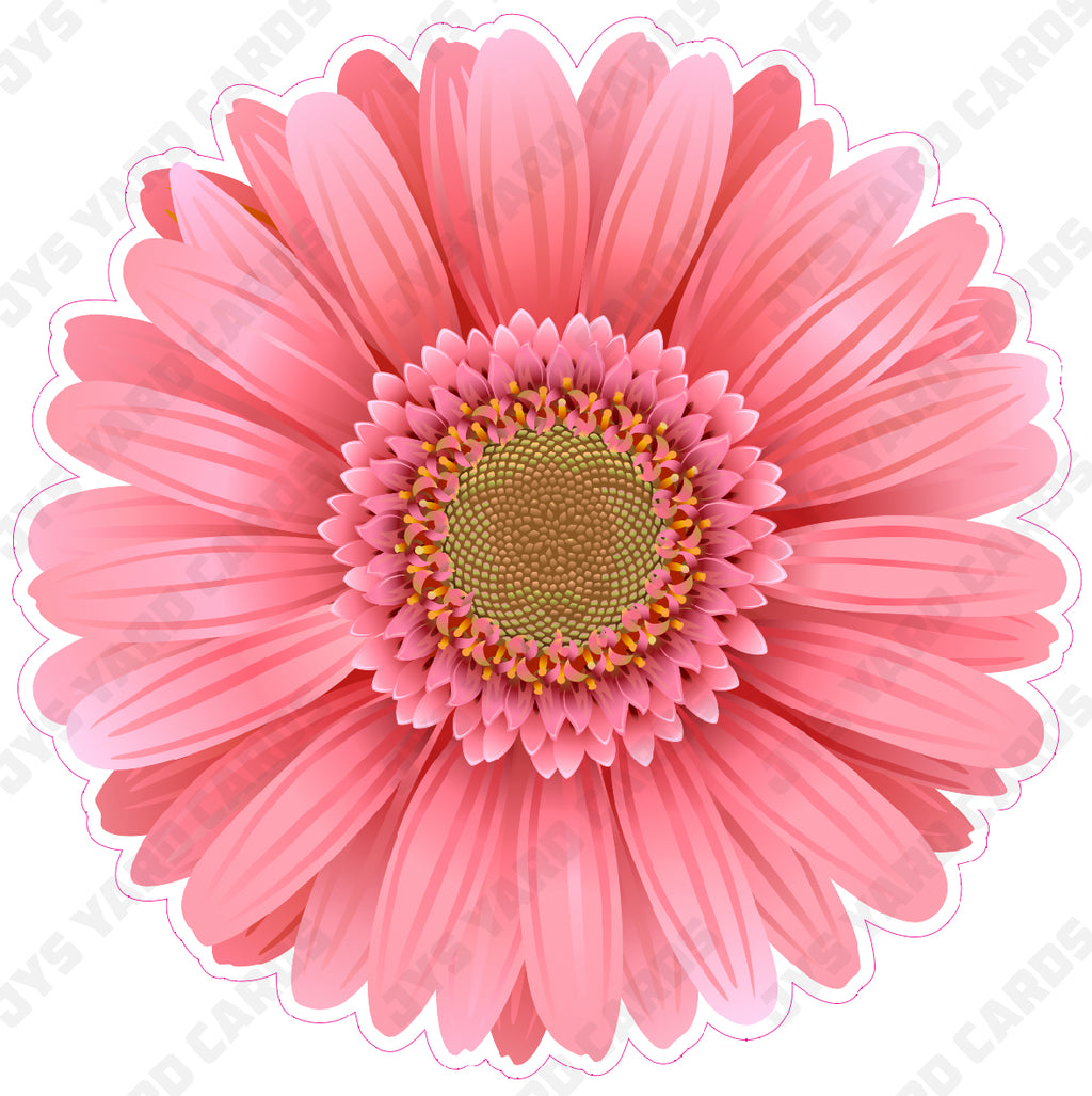 FLOWER: PINK 2 - Yard Card Signs by JYS International