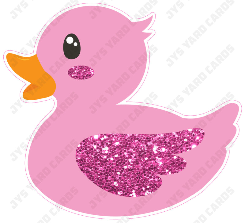 PINK RUBBER DUCK: Side - Yard Card Signs by JYS International