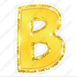 Single Letters: 23” Bouncy Metallic Yellow - Yard Card Signs by JYS International