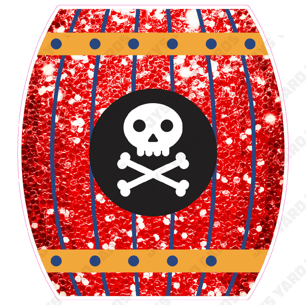 PIRATE BARREL - Yard Card Signs by JYS International