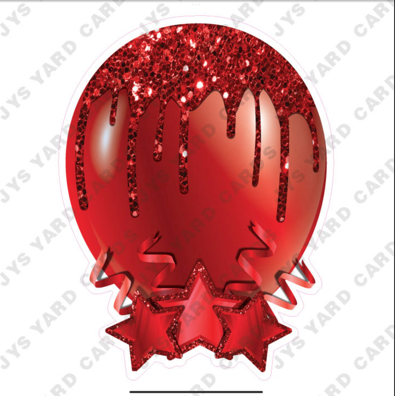 INDIVIDUAL BALLOON: RED - Yard Card Signs by JYS International