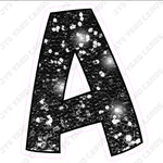 Single Letters: 18” Bouncy Glitter Black - Yard Card Signs by JYS International