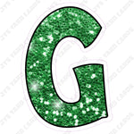 Single Letters: 23” Bouncy Glitter Green - Yard Card Signs by JYS International