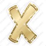 Single Letters: 12” Bouncy Metallic Gold - Yard Card Signs by JYS International