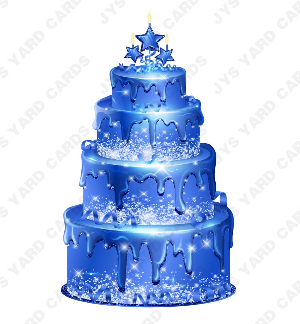 JAZZY CAKE: BLUE - Yard Card Signs by JYS International