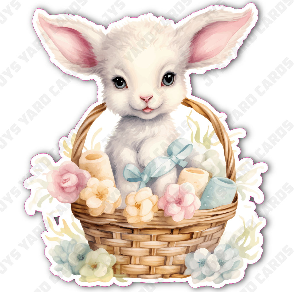 EASTER LAMB 5 - Yard Card Signs by JYS International