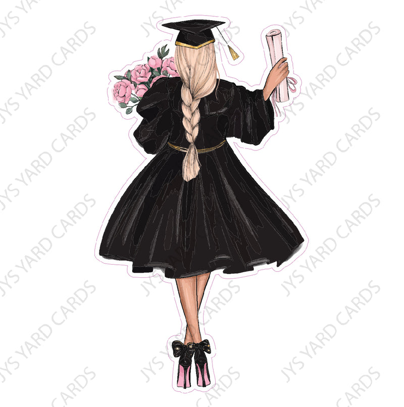 Grad Girl Light 1 - Yard Card Signs by JYS International