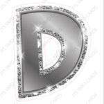 Single Letters: 18” Bouncy Metallic Silver - Yard Card Signs by JYS International