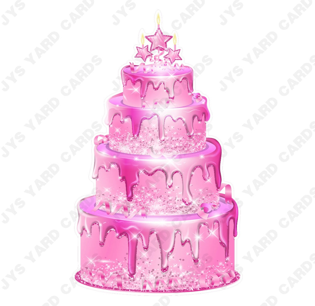 JAZZY CAKE: PINK - Yard Card Signs by JYS International