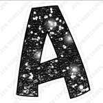 Single Letters: 23” Bouncy Glitter Black - Yard Card Signs by JYS International