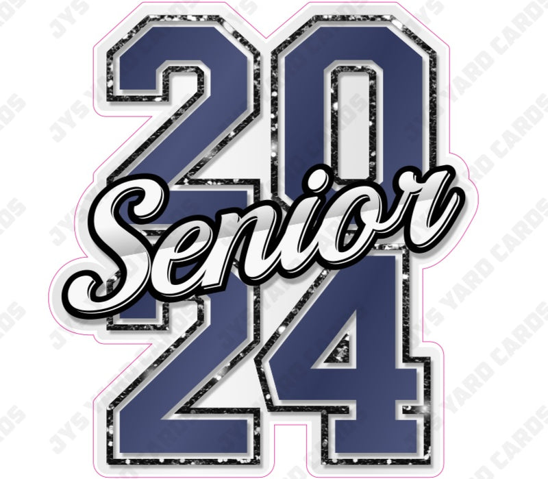 2024 Senior: Navy - Yard Card Signs by JYS International