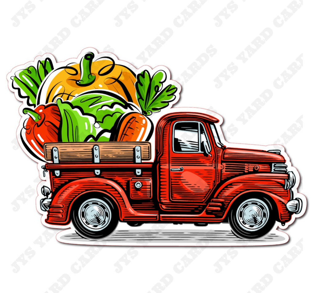 VEGGIE PICKUP 1 - Yard Card Signs by JYS International