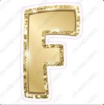 Single Letters: 23” Bouncy Metallic Gold - Yard Card Signs by JYS International