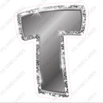 Single Letters: 18” Bouncy Metallic Silver - Yard Card Signs by JYS International