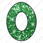 Single Letters: 18” Bouncy Glitter Green - Yard Card Signs by JYS International