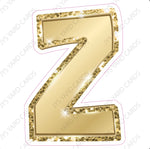 Single Letters: 18” Bouncy Metallic Gold - Yard Card Signs by JYS International