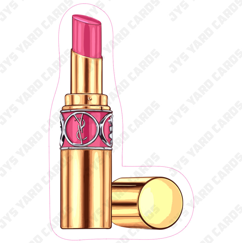 LIPSTICK PINK GOLD YSL - Yard Card Signs by JYS International