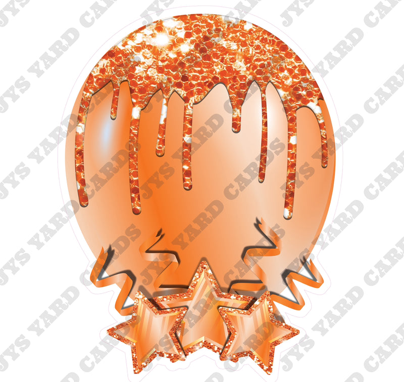 INDIVIDUAL BALLOON: ORANGE - Yard Card Signs by JYS International