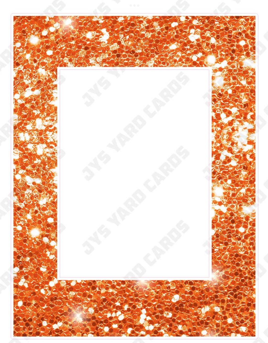 GLITTER HBD PHOTO FRAME: ORANGE - Yard Card Signs by JYS International