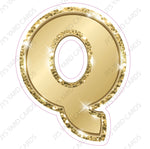 Single Letters: 12” Bouncy Metallic Gold - Yard Card Signs by JYS International