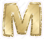 Single Letters: 12” Bouncy Metallic Gold - Yard Card Signs by JYS International