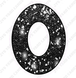 Single Letters: 18” Bouncy Glitter Black - Yard Card Signs by JYS International