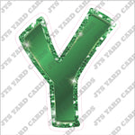 Single Letters: 18” Bouncy Metallic Green - Yard Card Signs by JYS International