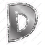 Single Letters: 12” Bouncy Metallic Silver - Yard Card Signs by JYS International