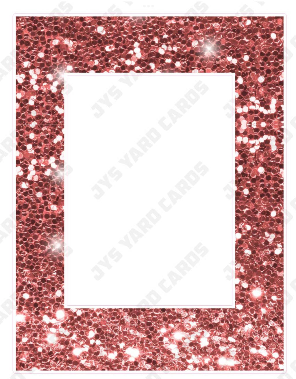 GLITTER HBD PHOTO FRAME: ROSE GOLD - Yard Card Signs by JYS International