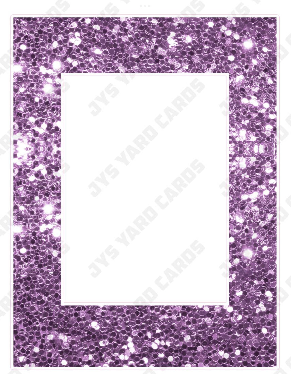 GLITTER HBD PHOTO FRAME: LAVENDER - Yard Card Signs by JYS International