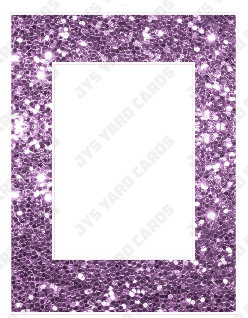 GLITTER HBD PHOTO FRAME: LAVENDER - Yard Card Signs by JYS International