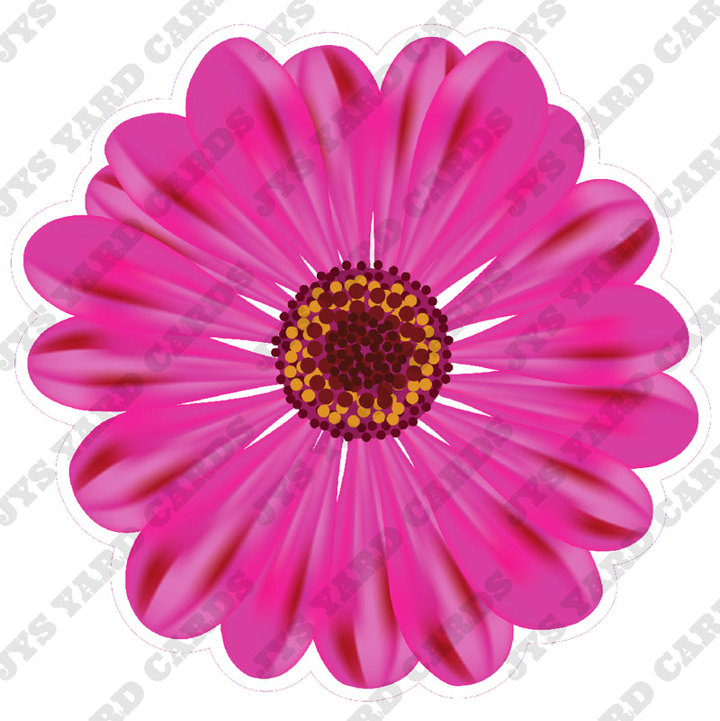 FLOWER: HOT PINK - Yard Card Signs by JYS International