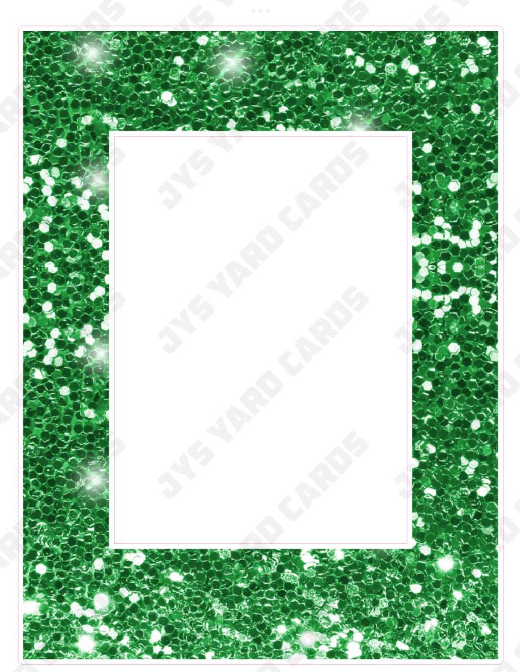 GLITTER HBD PHOTO FRAME: GREEN - Yard Card Signs by JYS International