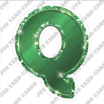 Single Letters: 23” Bouncy Metallic Green - Yard Card Signs by JYS International