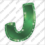 Single Letters: 23” Bouncy Metallic Green - Yard Card Signs by JYS International