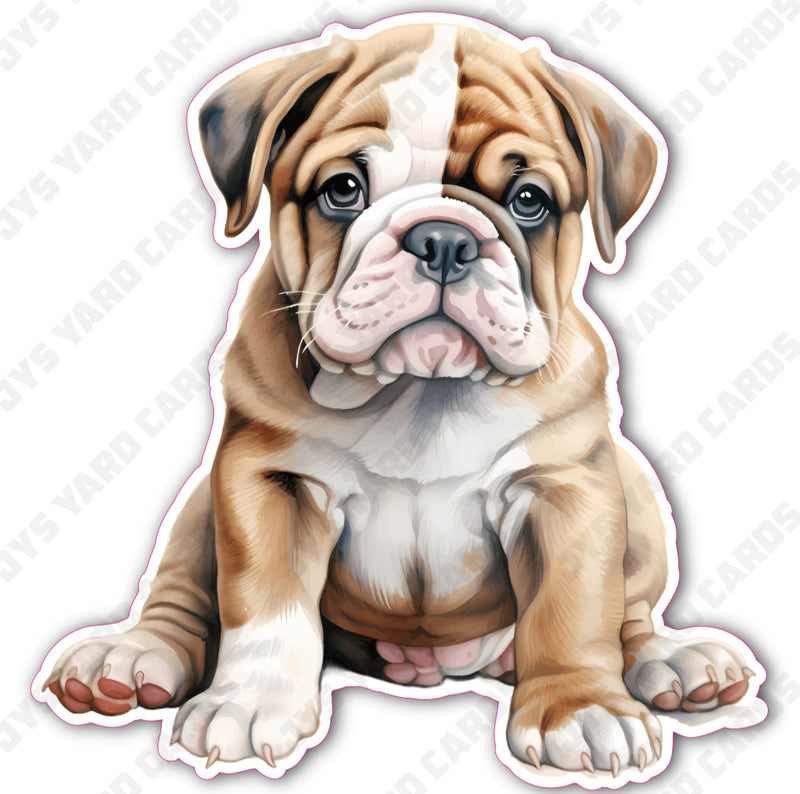 CUTE PUPPY: ENGLISH BULLDOG 4 - Yard Card Signs by JYS International