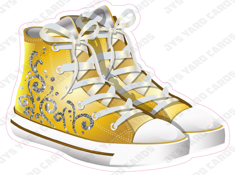 SNEAKERS: GOLD - Yard Card Signs by JYS International