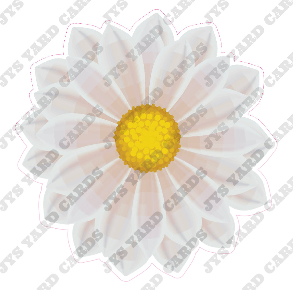 FLOWER: WHITE - Yard Card Signs by JYS International