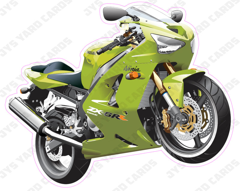 MOTORCYCLE GREEN - Yard Card Signs by JYS International