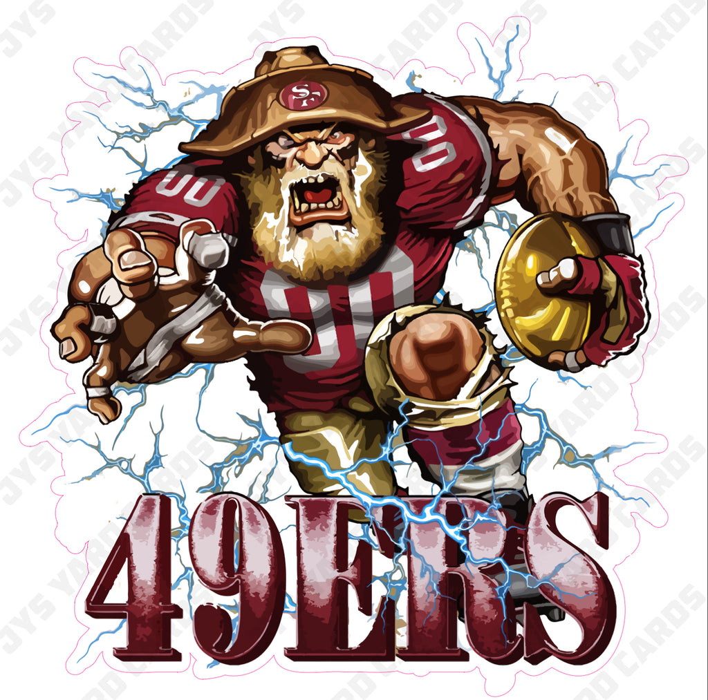 49ERS MASCOT - Yard Card Signs by JYS International